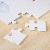Roze Flamingo, vogel, waterverf Jigzaag Puzzle Legpuzzel (Zijkant)
