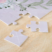 Roze flamingo, vogel, waterverf legpuzzel (Zijkant)