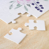 Roze flamingo, vogel, waterverf legpuzzel (Zijkant)