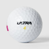 Roze flamingo vogel waterverf meisjes tropisch tro golfballen (Logo)