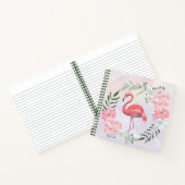 Roze flamingo, vogel, waterverf notitieboek (Binnen)