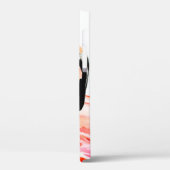 Roze Flamingo vogelprofiel portret, wonderbaarlijk Case-Mate iPhone Case (Achterkant / Links)