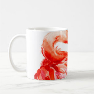 Roze Flamingo vogelprofiel portret, wonderbaarlijk Koffiemok
