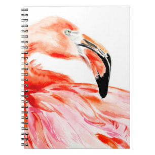 Roze Flamingo vogelprofiel portret, wonderbaarlijk Notitieboek
