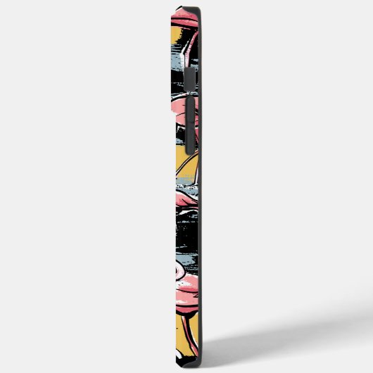 Roze Flamingo vogels en zonsondergang | Tropische Case-Mate iPhone Case (Achterkant / Links)