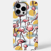 Roze Flamingo vogels en zonsondergang | Tropische Case-Mate iPhone Case (Achterkant)