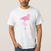 Roze flamingo vogelsilhouette illustratie t-shirt (Voorkant)