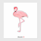 Roze Flamingo Vorm Uitgesneden Sticker (Vel)