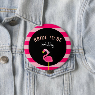 Roze Flamingo Vrijgezellenfeest Bachelorette Butto Ronde Button 4,0 Cm