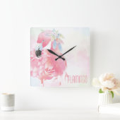 Roze Flamingo Wall klok (Huis)