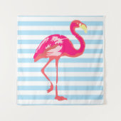 Roze Flamingo Wandkleed (Voorkant (horizontaal))
