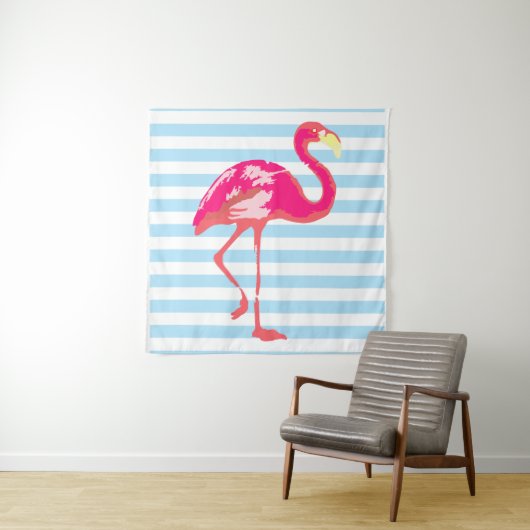 Roze Flamingo Wandkleed (In Situ (horizontaal))