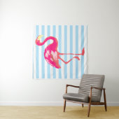 Roze Flamingo Wandkleed (In situ)