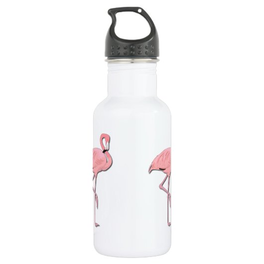 Roze Flamingo Waterfles (Achterkant)