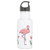 Roze Flamingo Waterfles (Voorkant)