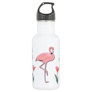 Roze Flamingo Waterfles