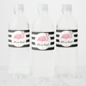 Roze Flamingo Waterflesetiket Waterfles Etiket (Flessen)