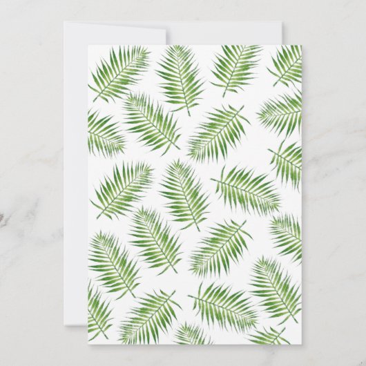 Roze Flamingo Waterverf Baby shower Kaart (Achterkant)