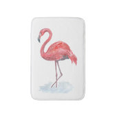 Roze flamingo, waterverf. badmat (Voorkant Verticaal)