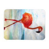 Roze Flamingo Waterverf Fotomagneet Magneet (Horizontaal)