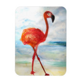 Roze Flamingo Waterverf Fotomagneet Magneet (Verticaal)