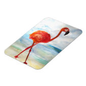 Roze Flamingo Waterverf Fotomagneet Magneet (Linkerzijde)
