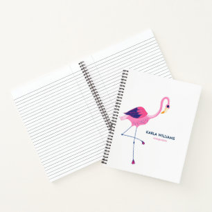 Roze flamingo waterverf illustratie notitieboek