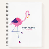 Roze flamingo waterverf illustratie notitieboek (Voorkant)