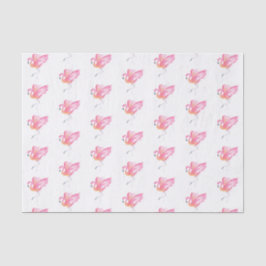 Roze Flamingo Waterverf Pattern Beach Tissuepapier