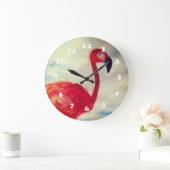 Roze Flamingo Waterverf Wall klok (Huis)