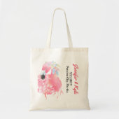 Roze Flamingo Wedding-gunst Canvas tas (Voorkant)