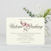 Roze Flamingo Wedding Kaart (Staand voorkant)