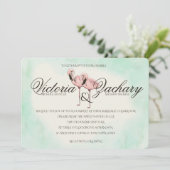 Roze Flamingo Wedding Kaart (Staand voorkant)