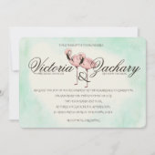 Roze Flamingo Wedding Kaart (Voorkant)