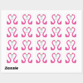Roze Flamingo Wedding Sticker (Vel)