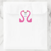 Roze Flamingo Wedding Sticker (Tas)