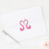 Roze Flamingo Wedding Sticker (Envelop)