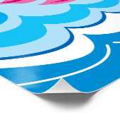 Roze Flamingo Weerspiegeling Perfect Poster (Hoek)