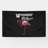 Roze Flamingo - Whassup Flockers_ Spandoek (Horizontaal)