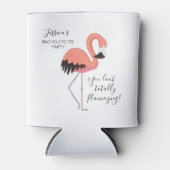 Roze Flamingo White Flamazing Bachelorette Party B Blikjeskoeler (Voorkant)