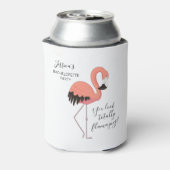 Roze Flamingo White Flamazing Bachelorette Party B Blikjeskoeler (Blikje Achterkant)