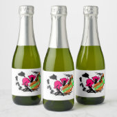 Roze flamingo WILDONE Sparkling Wijnetiket (Flessen)