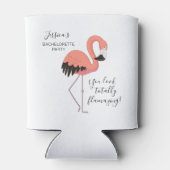Roze Flamingo Witte Flamazing Bachelorette Feest B Blikjeskoeler (Achterkant)