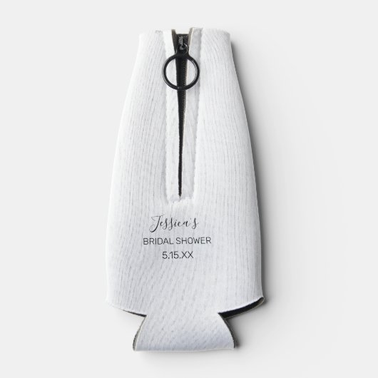 Roze Flamingo Witte Flamazing Bruidsdouche Flesjeskoeler (Achterkant)