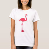 Roze Flamingo Women's Light Colored T-Shirt (Voorkant)