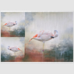 Roze Flamingo X3 Decoupage Tissuepapier