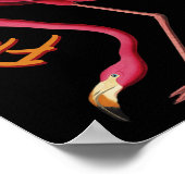 Roze Flamingo Yoga  Poster (Hoek)