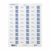 Roze Flamingo, Zeesterren en Cattails Beach Adres Etiket (Full Sheet)