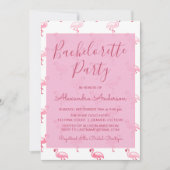 Roze Flamingo Zomer Bachelorette Party Kaart (Voorkant)