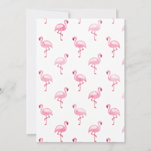 Roze Flamingo Zomer Bachelorette Party Kaart (Achterkant)